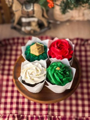 Набор шоколадных капкейков-4шт.